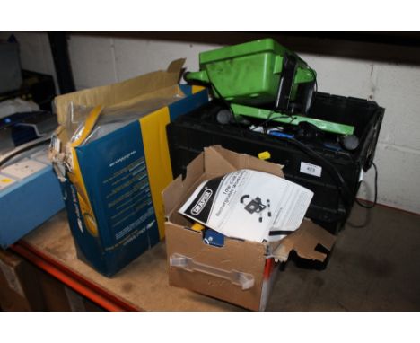 A QUANTITY OF ELECTRICALS TO INC A CENTRE COM ROUTER, WORKSTAR LED LIGHT ETC