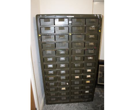 A LARGE METAL TOOL STORE FILING CABINET