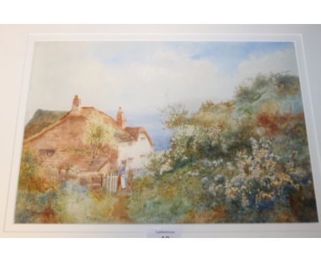 ARTHUR STANLEY WILKINSON (c.1860-1930). A view to the sea, signed lower left, watercolour, gilt framed and glazed, 23.5 x 35 
