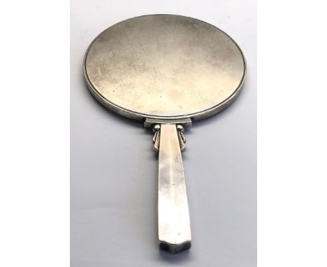 Georg Jensen silver vanity mirror measures approx. 26cm by 14cm hallmarked 134E Denmark GJ sterling 925s,&nbsp;age related we