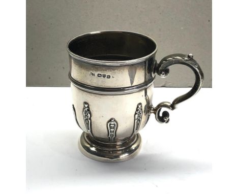 Antique Chester silver christening mug height 8.5cm weight 120g, overall good condition