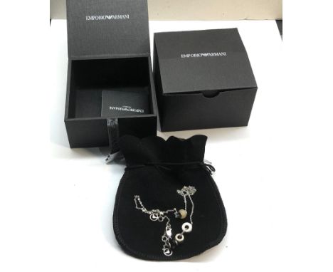 Silver Armani designer necklace original box 