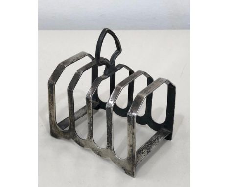 Silver toast rack, Sheffield silver hallmarks Edward Viners, good unclean condition, approximate weight 115 grams 