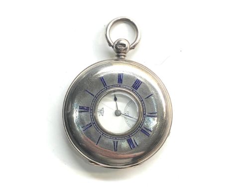 Antique&nbsp; silver half hunter pocket watch W.M.Dodge manchester silver half hunter case chester hallmark for 1867 symbol t