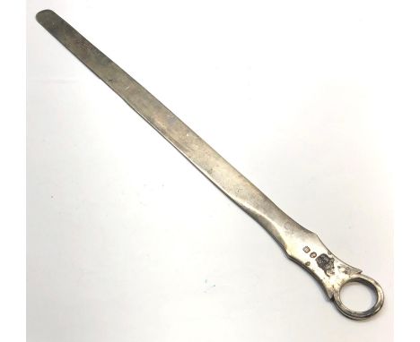 Large Newcastle Georgian silver letter opener full Newcastle silver hallmarks makers I.W measures approx. 33cm long,&nbsp;the