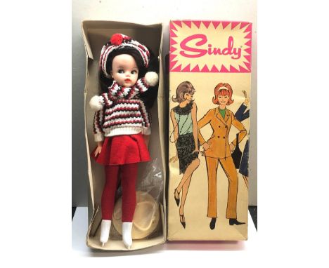 Original Vintage boxed Sindy doll complete with stand  in box 