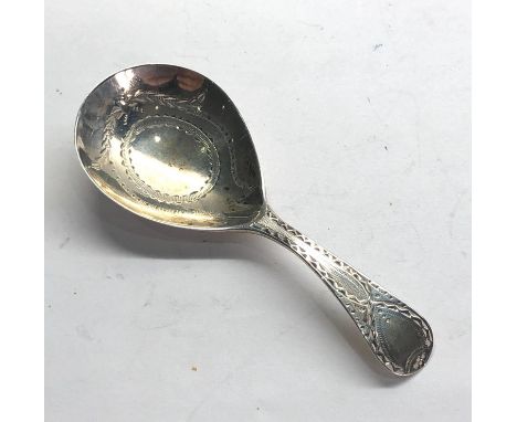 Georgian silver tea caddy spoon 