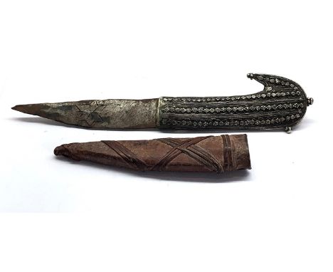 Vintage silver coloured handle Tribal knife 