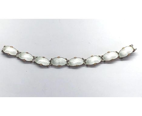 Silver and enamel norway bracelet,&nbsp;good overall condition