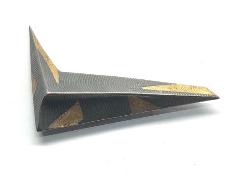 Vintage silver and gold abstract brooch measures approx. 11cm wide hallmarked 925 on back 
