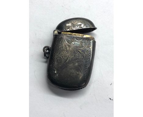 Antique silver vesta match striker 
