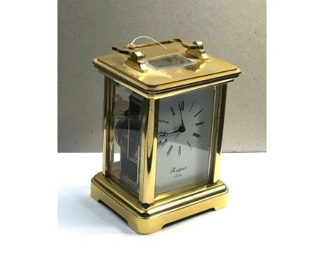 Vintage brass carriage clock Rapport London 