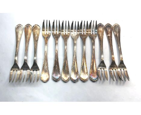 Christofle pastry forks set of 12 French silver plated flatware christofle hallmarks 