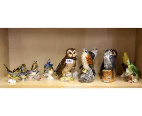 A quantity of Goebel, Beswick and other bird figures.