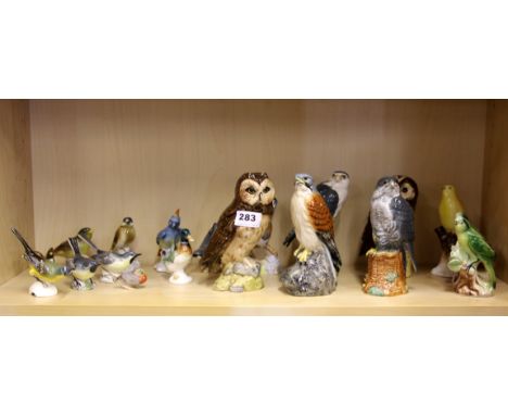 A quantity of Goebel, Beswick and other bird figures.