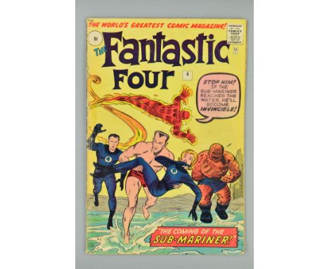 Fantastic Four (1961) #4, Published:May 01, 1962, Writer:Stan Lee, The Sub-Mariner has returned! Calling upon his mighty sea 