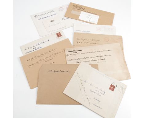 A collection of autographs, of overseas royalty to include H M King Faisal of Saudi Arabia, The Begum Aga Khan, H M Hussein 1