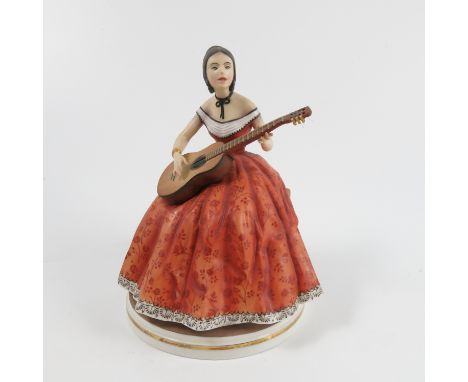 A Royal Worcester limited edition figure, Elaine, from the Victorian figures series, with box and certificate   Condition rep