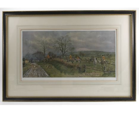 F A Stewart, two colour prints, The North Stafford and The Bicester and Wadden, hunting scenes, signed in pencil, 20.75ins x 