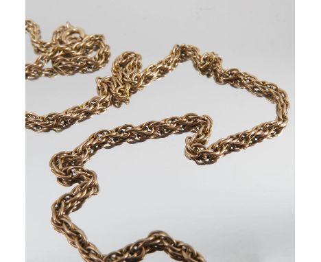 A chain, of rope links, 67cm long, 7.9g gross