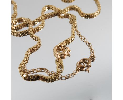 A chain, of box links, industrial continental marks, 60cm long, 9.5g gross