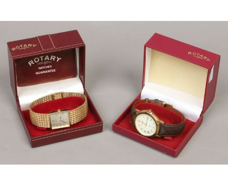 Two boxed gentlemans Rotary wristwatches.