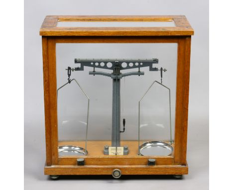 A set of vintage chemical scales by Philip Harris Ltd Birmingham.