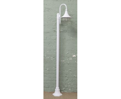 A white painted Diecast alluminium garden light.