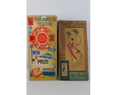 Marx Toys - Three Keys to Treasure - Art Master of Chelsea - Paint a scroll by numbers. A boxed Three Keys to Treasure, Bagat