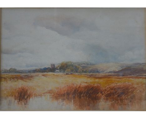 R Hague - A marine coastal view, watercolour, signed lower right, 15 x 23.5 cm Condition Report Some discolouration to sky