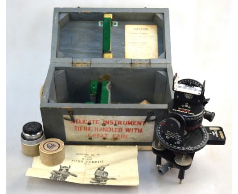 An RAF Astro Compass Mk II, in fitted wooden box with instructions