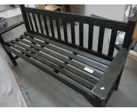 A wooden bench