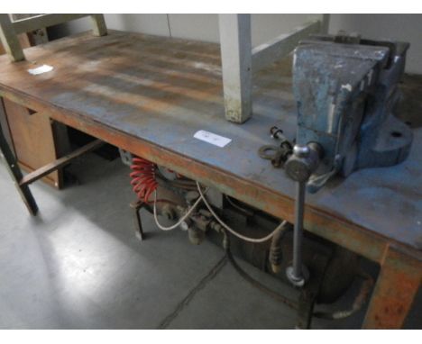 A metal work bench