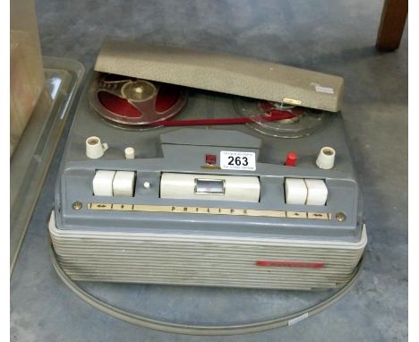 A Philips reel to reel tape recorder