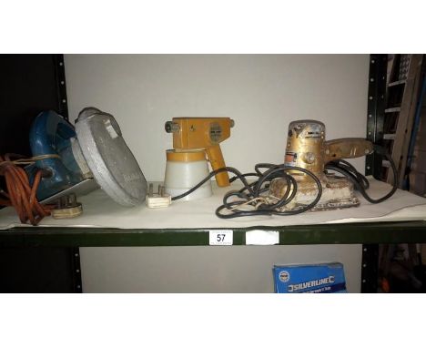A Black & Decker circular saw & sander etc.