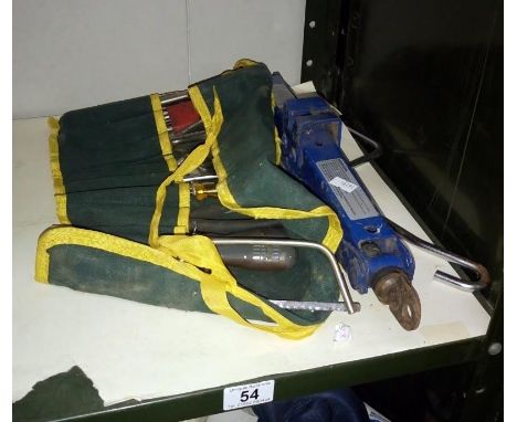 A quantity of tools & a car jack