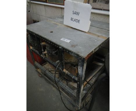 A metal saw bench