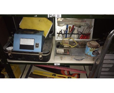 A quantity of tools & a carbon dioxide tester