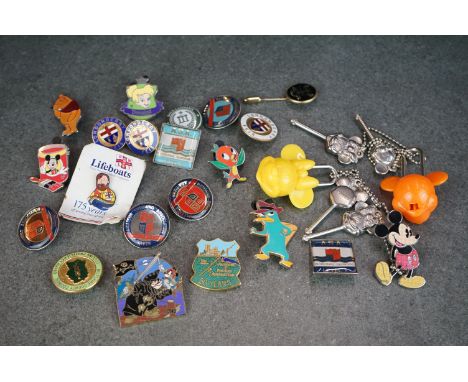 Collection of badges to include Disney &amp; enamel 