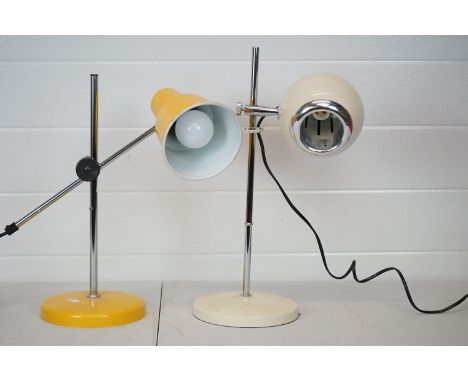 Two 1970's / 80's retro adjustable desk lamps. 