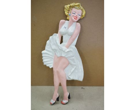 Wall Hanging Plaque of Marilyn Monroe in the seven year itch dress, 106cm high 