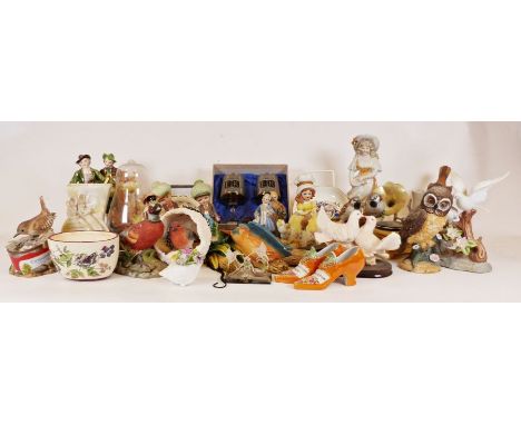 Large quantity of ceramic bird models, a Kodak Brownie Twin 20 camera together with various china and glasswares (3 boxes)