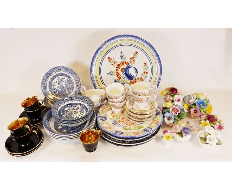 Portmeirion Botanic&nbsp;Garden teapot, Noritake cups and saucers together with various china and glasswares (4 boxes)