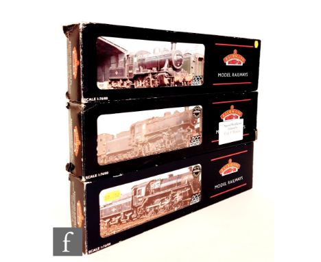 Three OO gauge Bachmann DCC ready BR black locomotives, comprising 32-952 2-6-0 Standard Class 4MT 76079, 32-577 2-6-0 Ivatt 