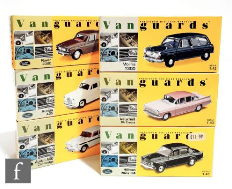 Twenty one Lledo Vanguards 1:43 scale diecast model cars, to include Ford Zephyr 6, Austin 1300 Estate, Austin Allegro, Ford 