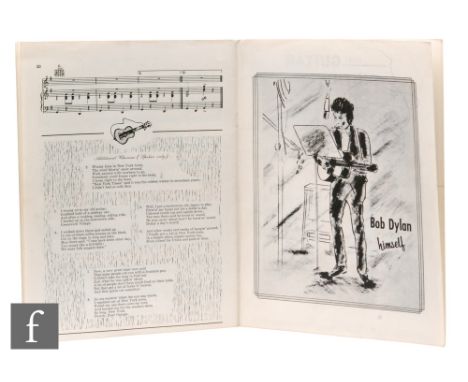 A signed songbook, 'Bob Dylan himself, his words/his music', signed in blue biro on last page (page 31).PROVENANCE: Signature