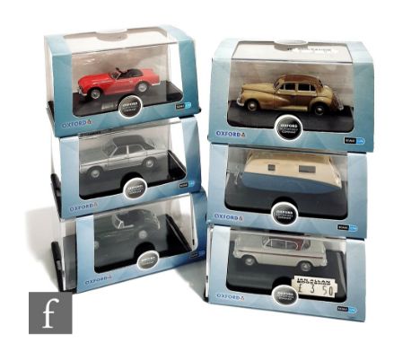 Fifty two Oxford Automobile Company diecast 1:76 railway scale diecast models, boxed. (52) 