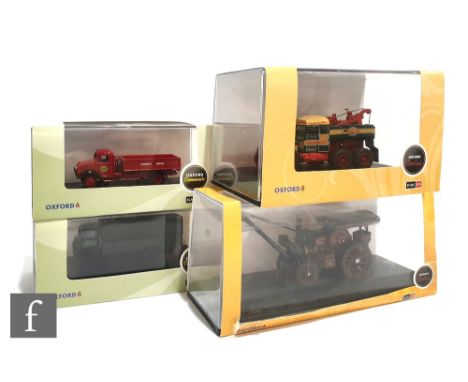 A collection of Oxford Diecast 1:76 railway scale diecast models, to include Commercials, Omnibus, Military, Fire, etc., all 