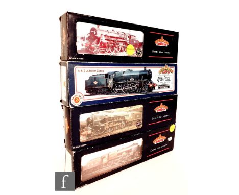 Four OO gauge Bachmann BR locomotives, comprising 31-282 4-6-0 green 'The Royal Horse Guardsman' weathered, 32-553 4-6-2 blue