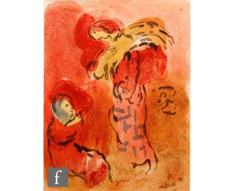 MARC CHAGALL (1887-1985) - Ruth Glaneuse (Ruth Gleaning), from The Bible Series, published 1960, lithograph, bears Goldmark G